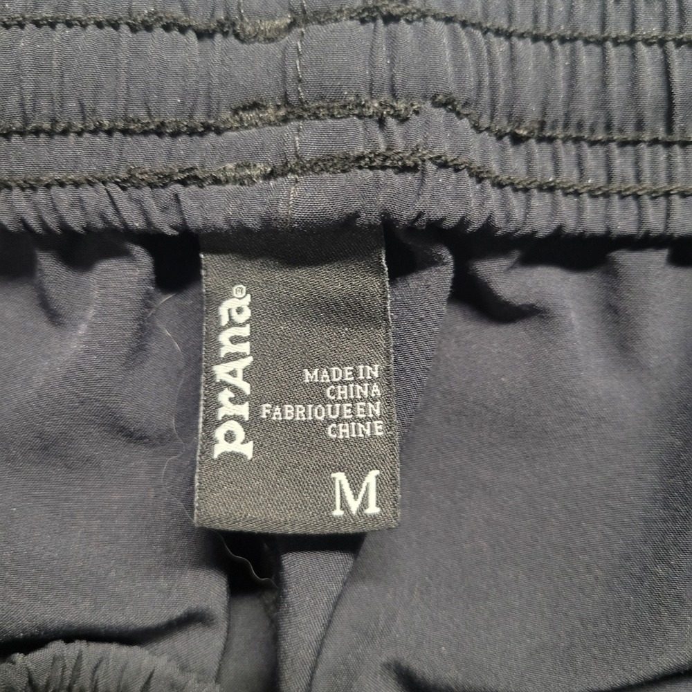 Prana Breathe Mens Yoga Climbing Pants Medium Charcoal Gray Elastic Waist Pocket - Picture 7 of 9
